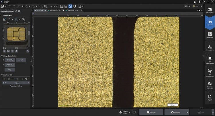 Funzioni di imaging live