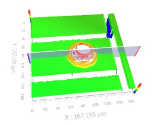 白色干渉計による3D画像