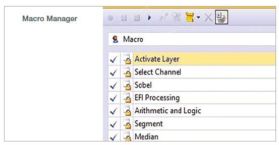 図2：記録したマクロプロセスを使用したバッチ解析のステップ1