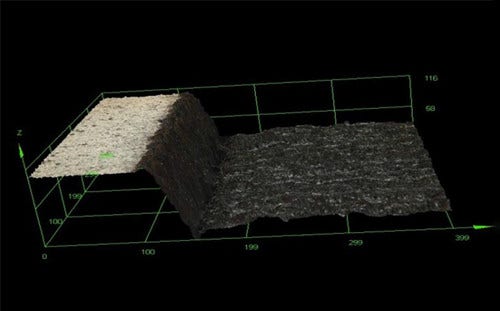 図7：レーザー彫刻の後に、ウェルの形状と表面の完全性の検査