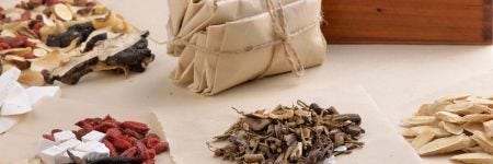 Various herbs and plants used in traditional Chinese medicine