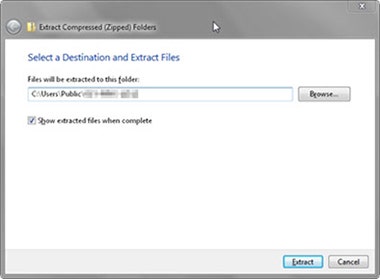Set a Destination and click the [Extract] button.