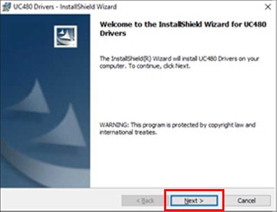 インストールダイアログが表示されたらNextボタンをクリック