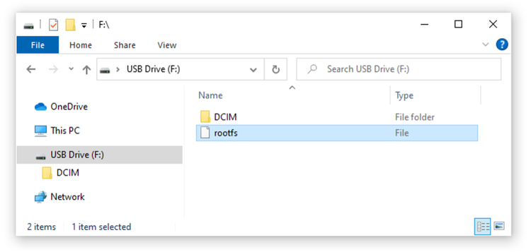 Delete the copied firmware update file on the SD card