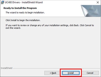 Installボタンをクリック