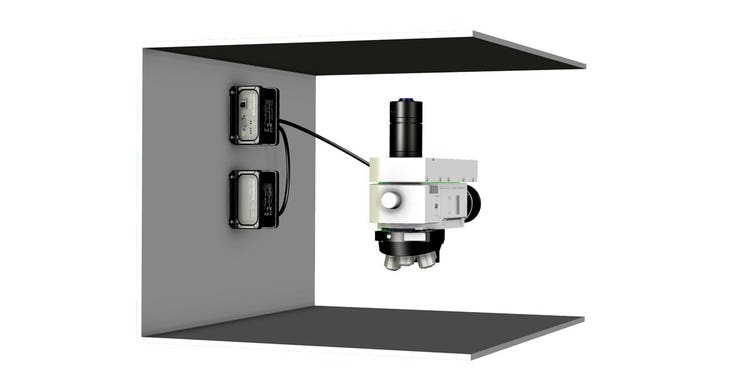 図4.BXC-CBBとBXC-CBE1を壁面に取り付けた状態