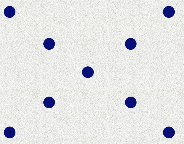 9つの既知のポイントを持つサンプル