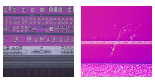 ウェハー欠陥DIC観察： ナノレベルの凹凸形状、異物、および傷の視覚化に適した観察法。