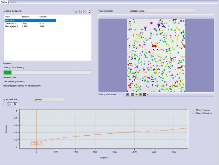 Training a neural network for industrial image analysis