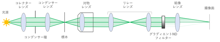 グラディエントコントラスト法を実現する光学構成