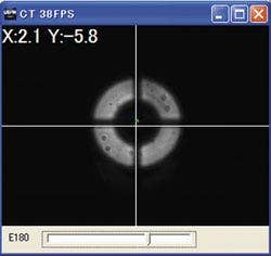 センタリング(X軸・Y軸)調整画面