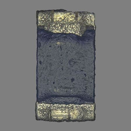 디지털 현미경을 사용해서 적층 세라믹 커패시터의 선명한 이미지 및 정확한 치수 측정치 획득