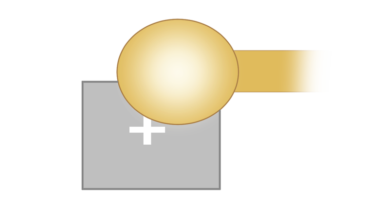 패드의 바깥에 놓인 볼