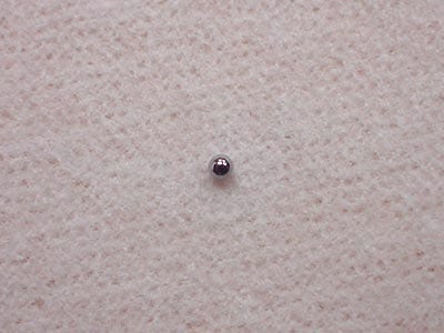 Appearance of a bearing ball