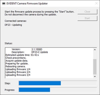 Wait for the update process to complete (this may take a few minutes)