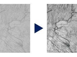 Contrast enhancement by HDR (Sample: Sliced magnesite)